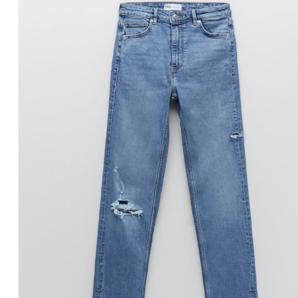 High rise slim fit split leg Jeans